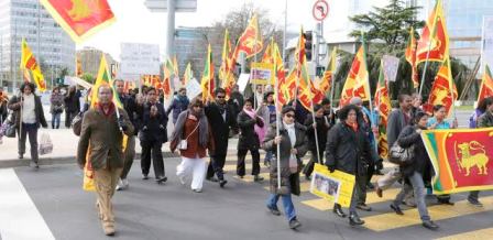 Massive demo at UN, Geneva_240314